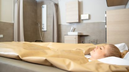 Bild von Sibyllenbader Naturfango-Packung im Wasserbett mit Beinwell